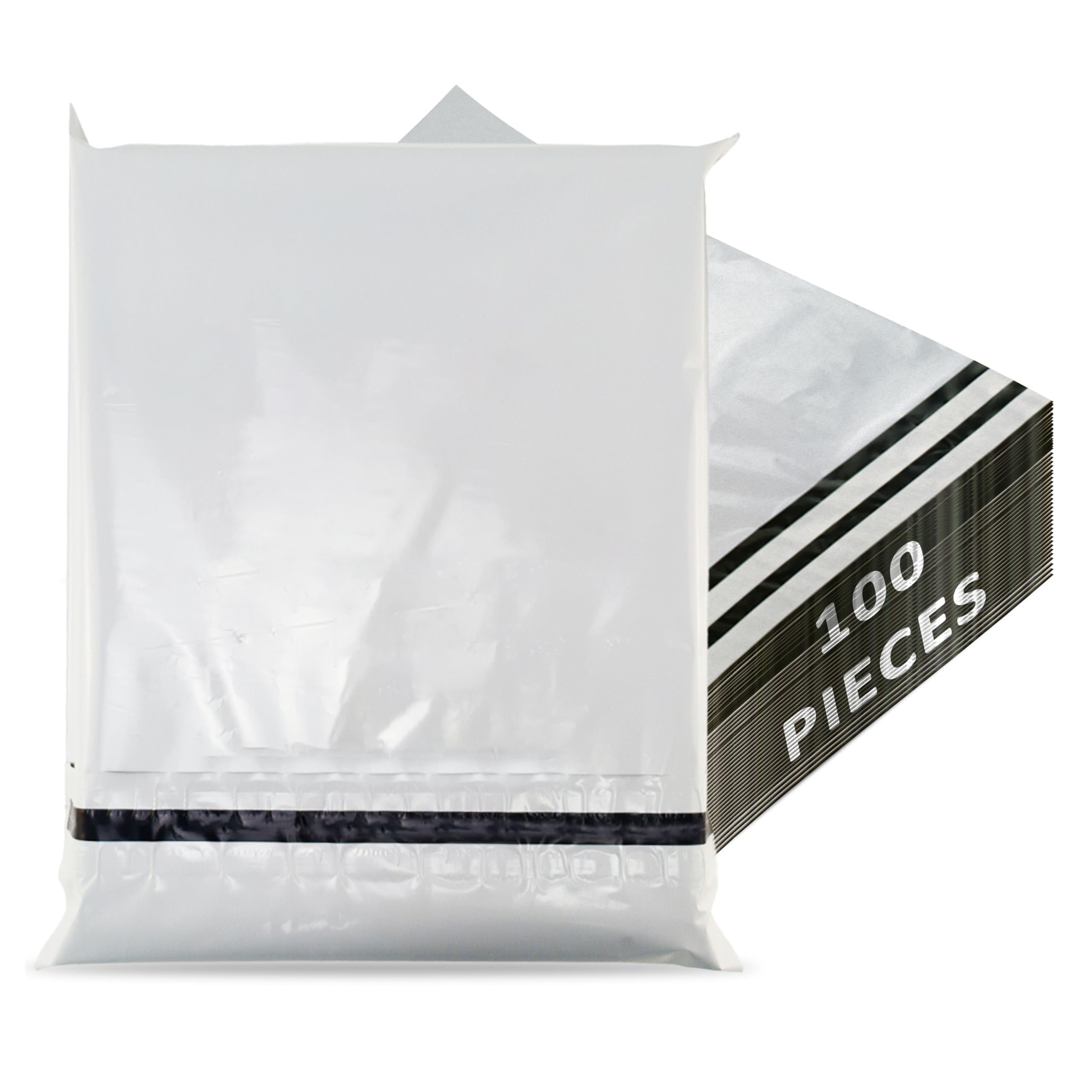 100 Pack Eco-Friendly Recyclable Poly Mailers 14.5x19 Inches - Self-Adhesive Shipping Envelopes for Ecommerce, Strong Mailing Bags for Packages - Perfect for Online Stores, Amazon Sellers & Small Business Shipping