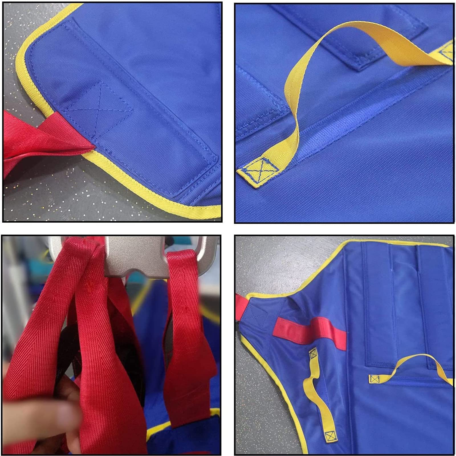 **Deluxe Padded Patient Lift Sling with Head Support & Divided Leg - Heavy Duty Shower & Toileting Sling for Elderly & Disabled (Medium) - Ideal for Safe Transfers, Bathing & Mobility Assistance**