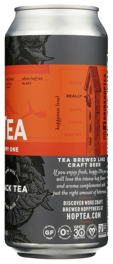 Hoplark Really Hoppy One Sparkling HopTea - 12 Pack (16 Fl Oz Cans) | Caffeine-Free Herbal Tea Alternative | Perfect for Relaxation, Outdoor Activities & Healthy Lifestyle