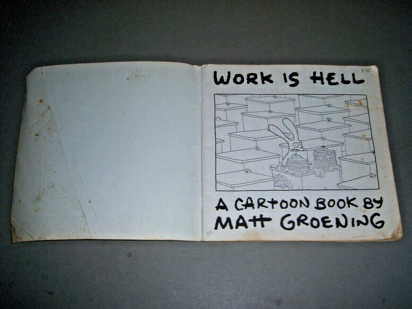 By Matt Groening - Work Is Hell (1986) Paperback Book - Perfect for Comic Collectors and Office Humor Lovers
