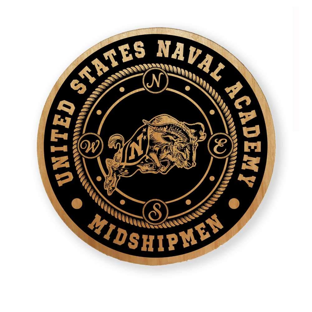 NCAA Alderwood Round Coasters Set of 4 - Premium Wood Drink Coasters for Beer, Wine & Coffee - Perfect for Game Day, Home Bar & Office Decor