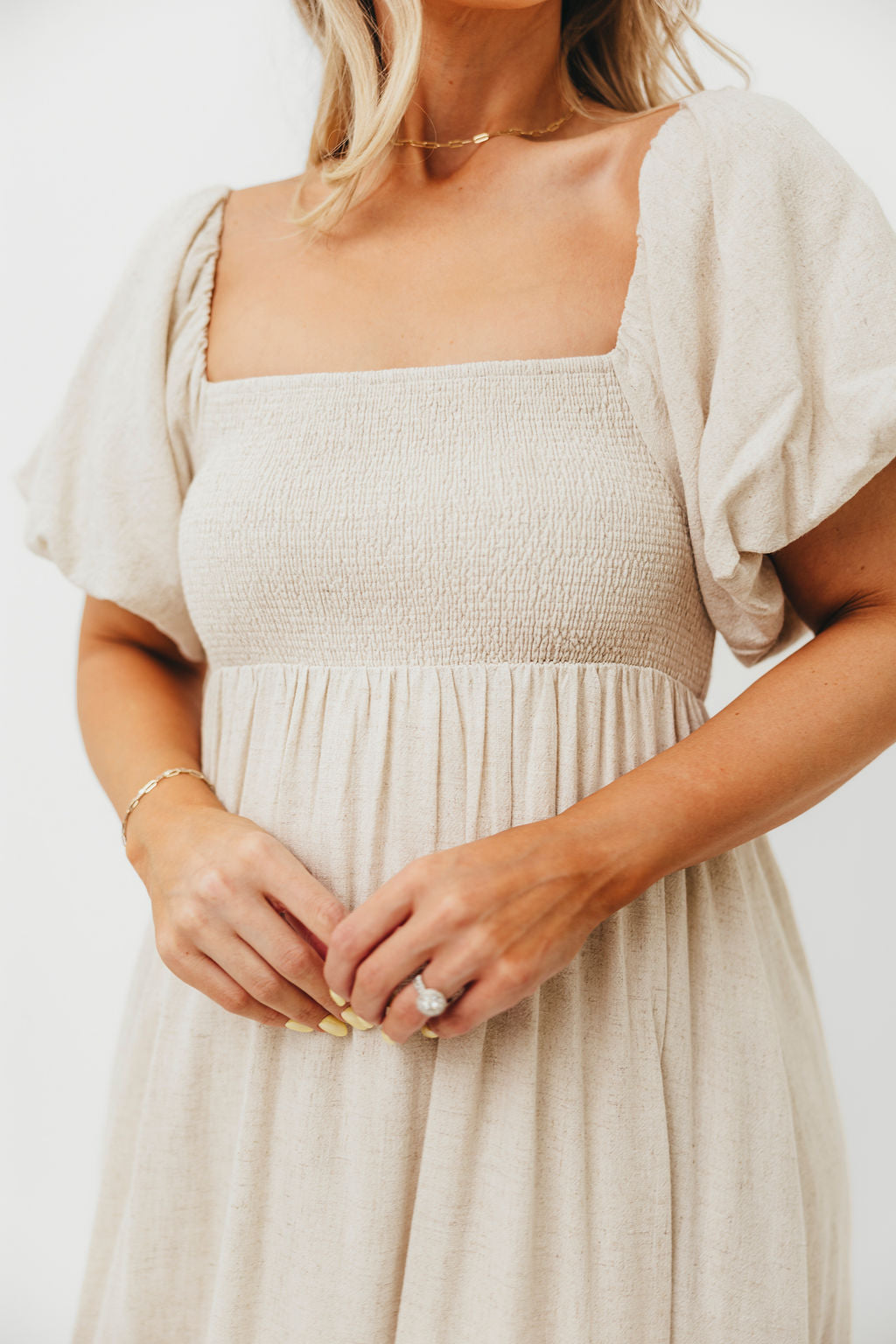 Rosalie Maxi Dress in Linen - Bump Friendly Maternity Dress for Women | Comfortable Summer Dress for Pregnancy, Beach, Vacation & Special Occasions