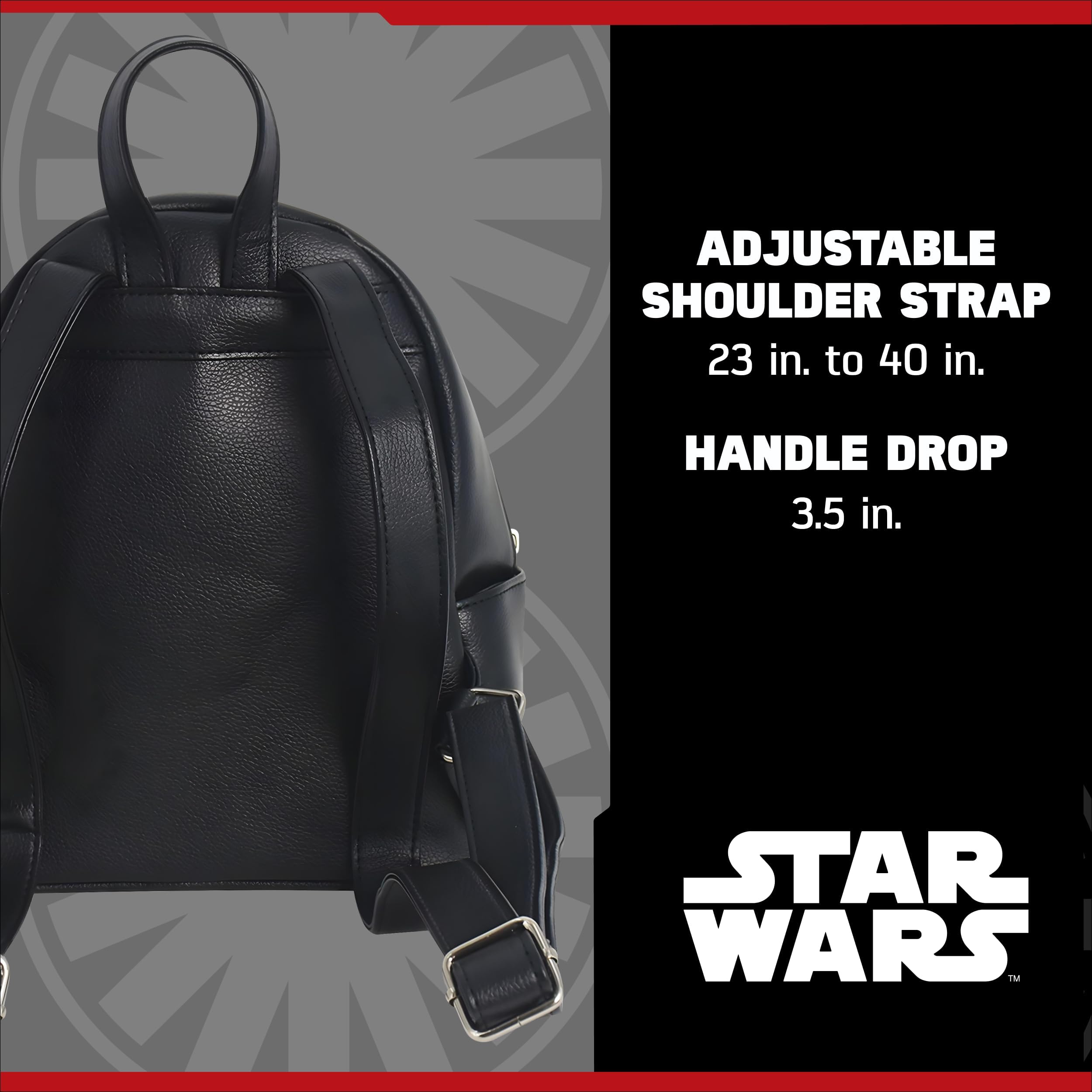 STAR WARS Darth Vader Mini Backpack - 9 Inch Small Travel Bag for Men & Women, Lightweight & Durable, Perfect for Cosplay, Conventions & Everyday Use
