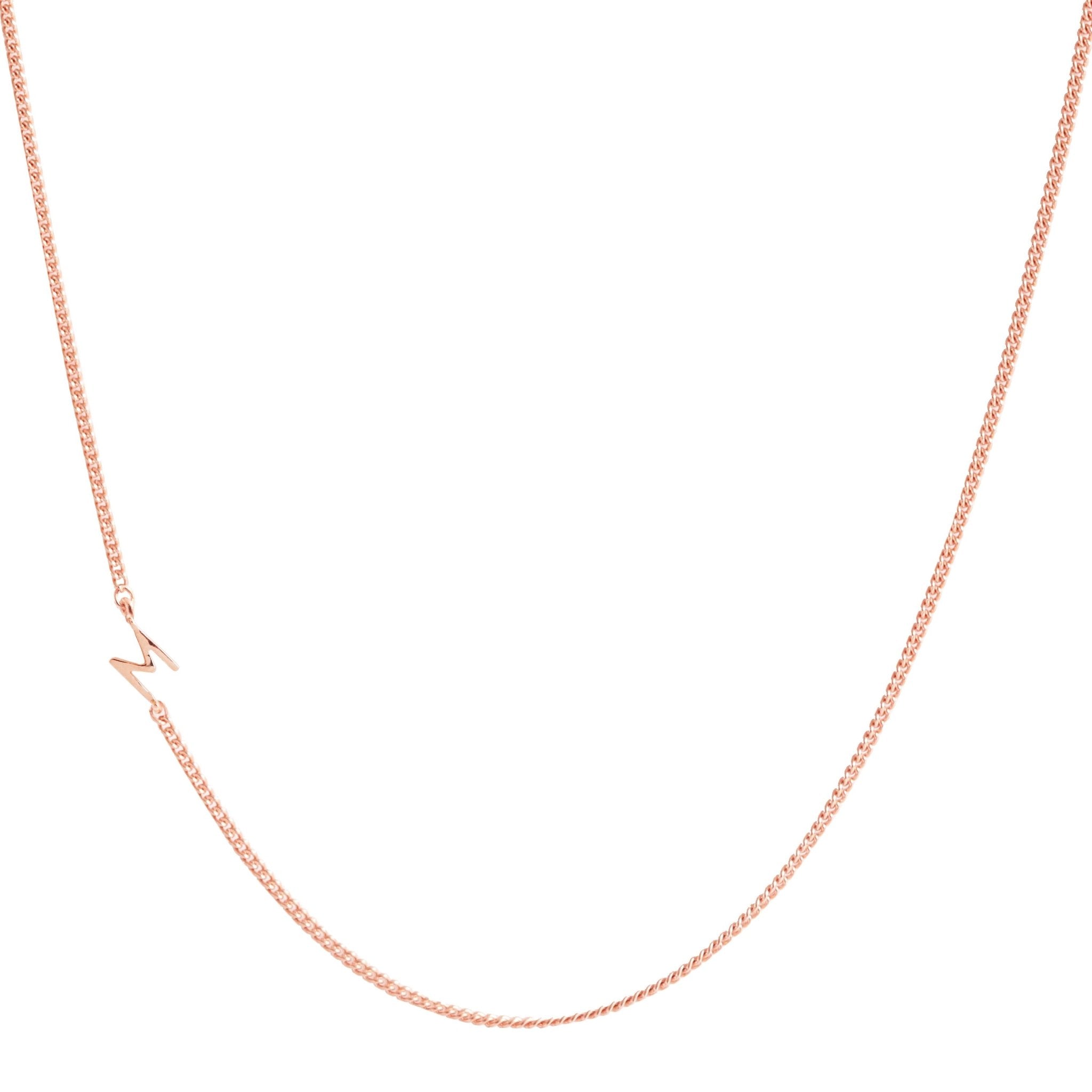 NOTABLE OFFSET INITIAL NECKLACE - Personalized Gold/Silver Letter Pendant Jewelry for Women - Perfect Gift for Birthday, Anniversary & Valentine's Day