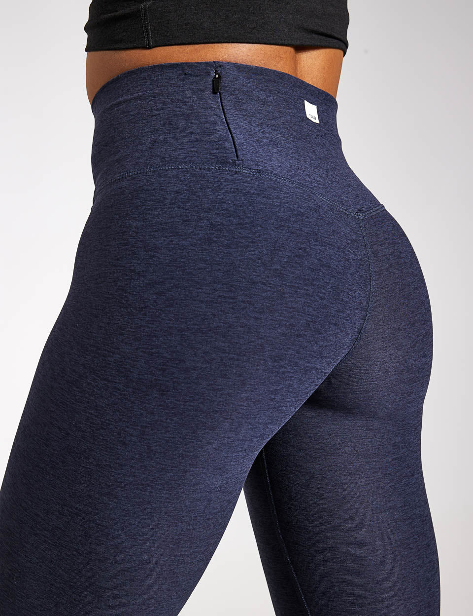 Clean Elevation High-Waisted Yoga Leggings for Women - Midnight Heather - Perfect for Yoga, Gym, Running & Everyday Wear