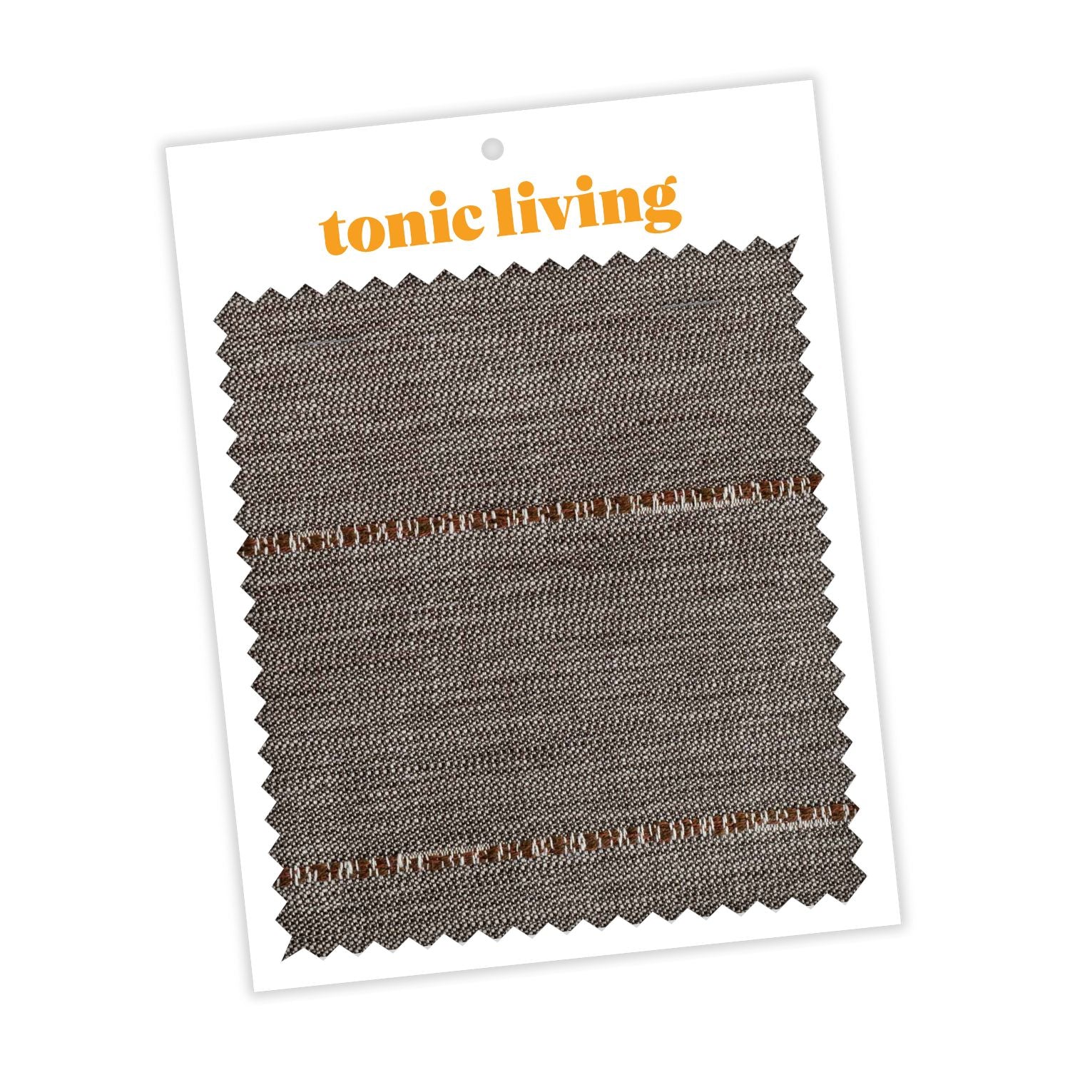 Brooklyn Stripe Chocolate Fabric Swatch - Premium Upholstery & Decor Material for Home, Office & DIY Projects