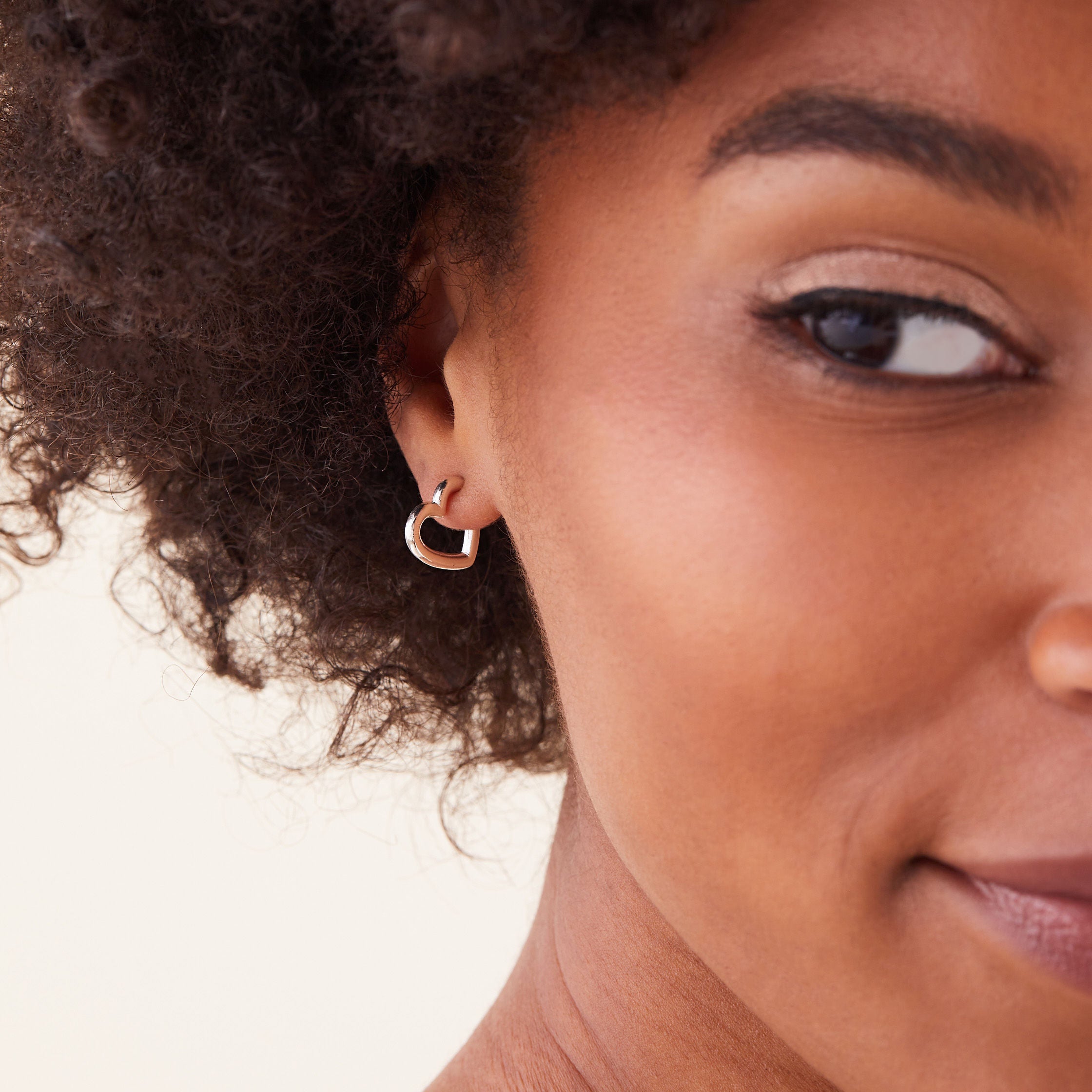 Heart Huggie Hoop Earrings for Women - 14K Gold Plated Small Huggie Earrings - Minimalist Dainty Hoops for Everyday Wear - Perfect Gift for Her, Valentine's Day, Anniversary & Birthday