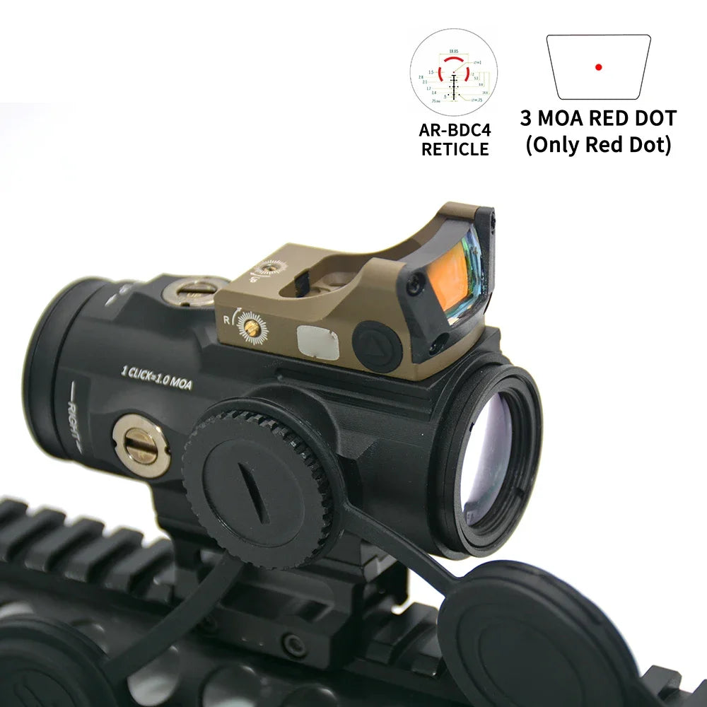 Tactical Airsoft Scope - Red Dot Sight HD GEN II 5X PRISM Scope for AR Rifles with BDC4 5.56 Reticle | Fully Multi-Coated FMC Lens | RGW G Optics M1 | Perfect for Airsoft Battles, Hunting & Tactical Training