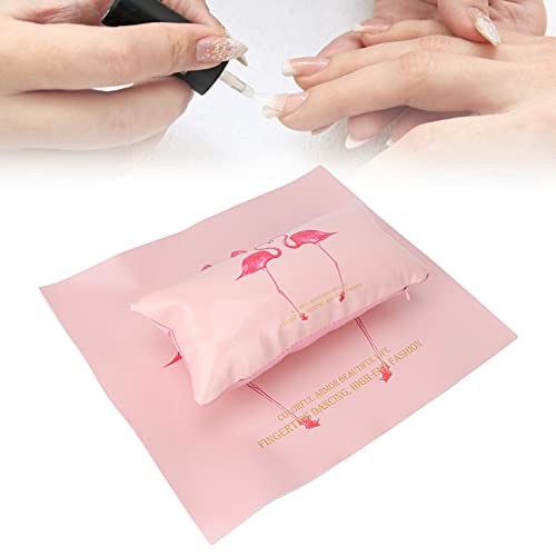 PU Manicure Arm Rest Cushion Set - Nail Salon Supplies for Professional & Home Use (Red Crowned Crane)