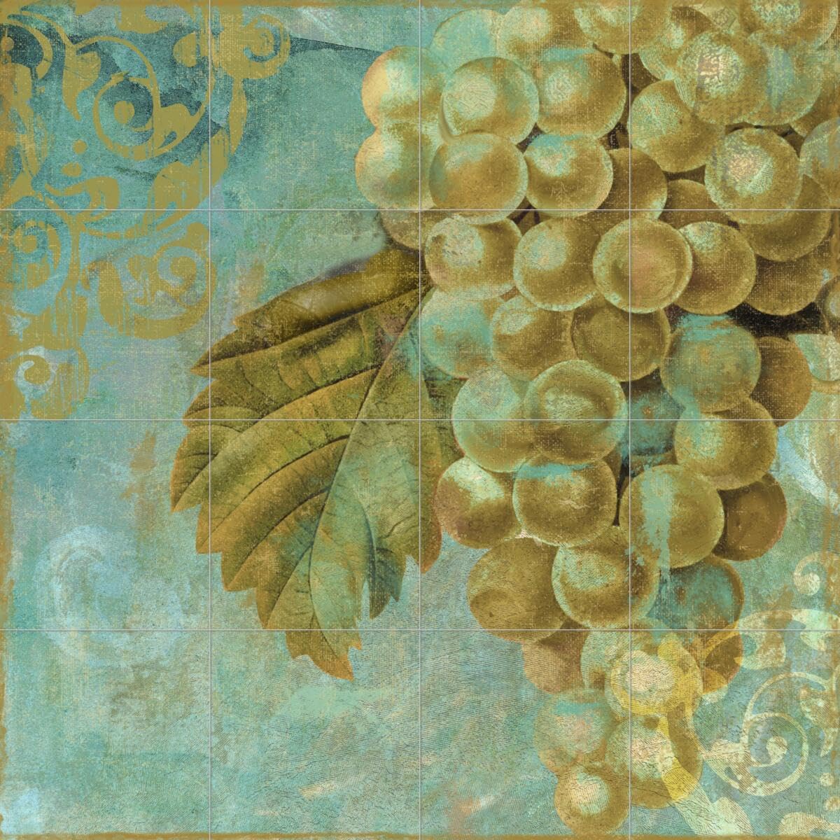 Ceramic Backsplash Tile Mural - Fruit & Vegetable Food Theme Kitchen/Bathroom Decor - Fruit Palette III Color Bakery Design - Perfect for Farmhouse, Modern & Vintage Style Kitchens
