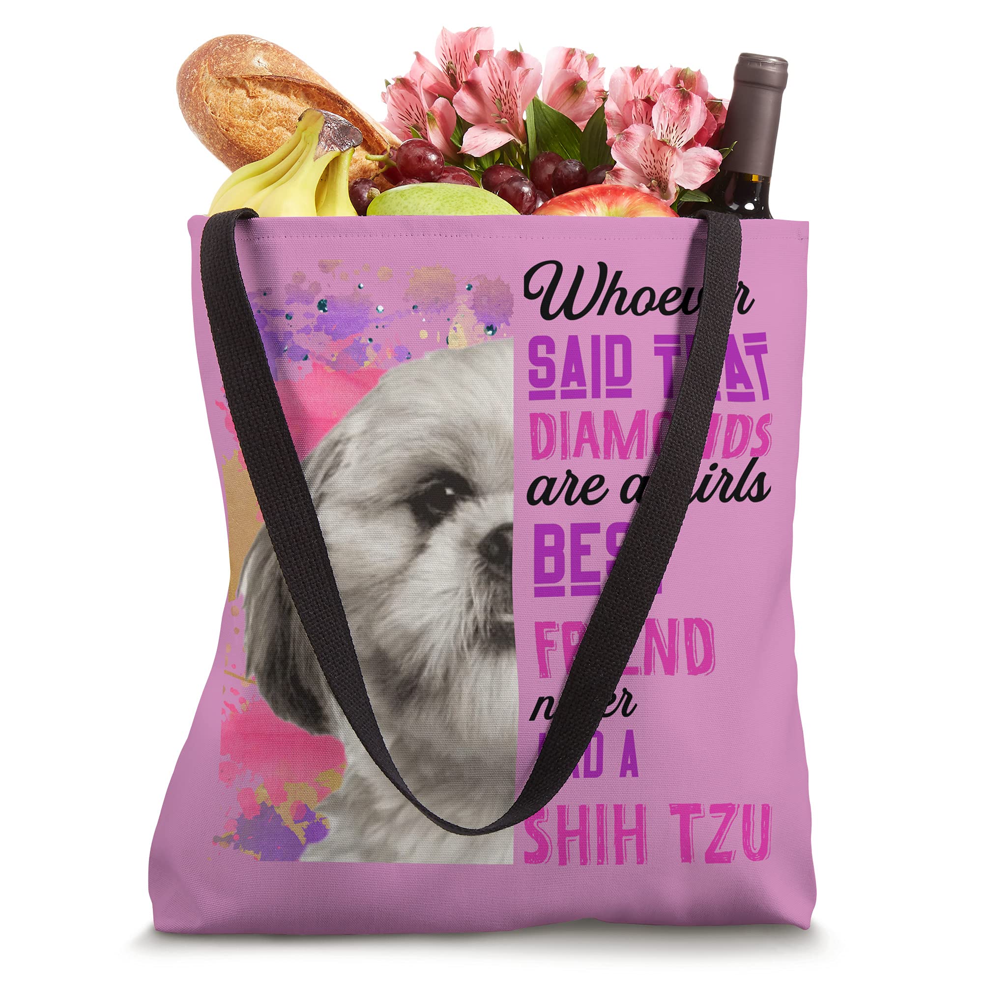 Funny Shih Tzu Dog Mom Tote Bag - Perfect Gift for Dog Lovers, Ideal for Grocery Shopping, Beach Trips & Daily Errands