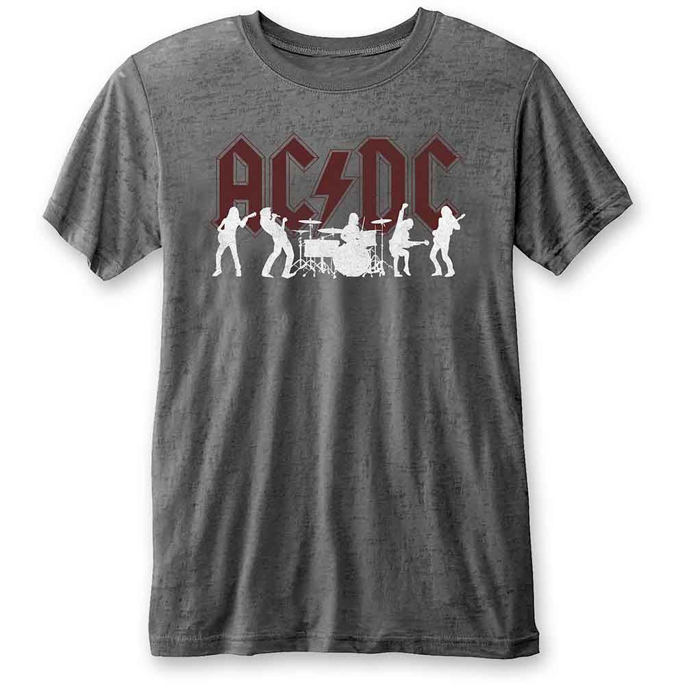 AC/DC Band Graphic T-Shirt - Vintage Rock Music Silhouette Design - Perfect for Concerts, Parties & Rock Fans