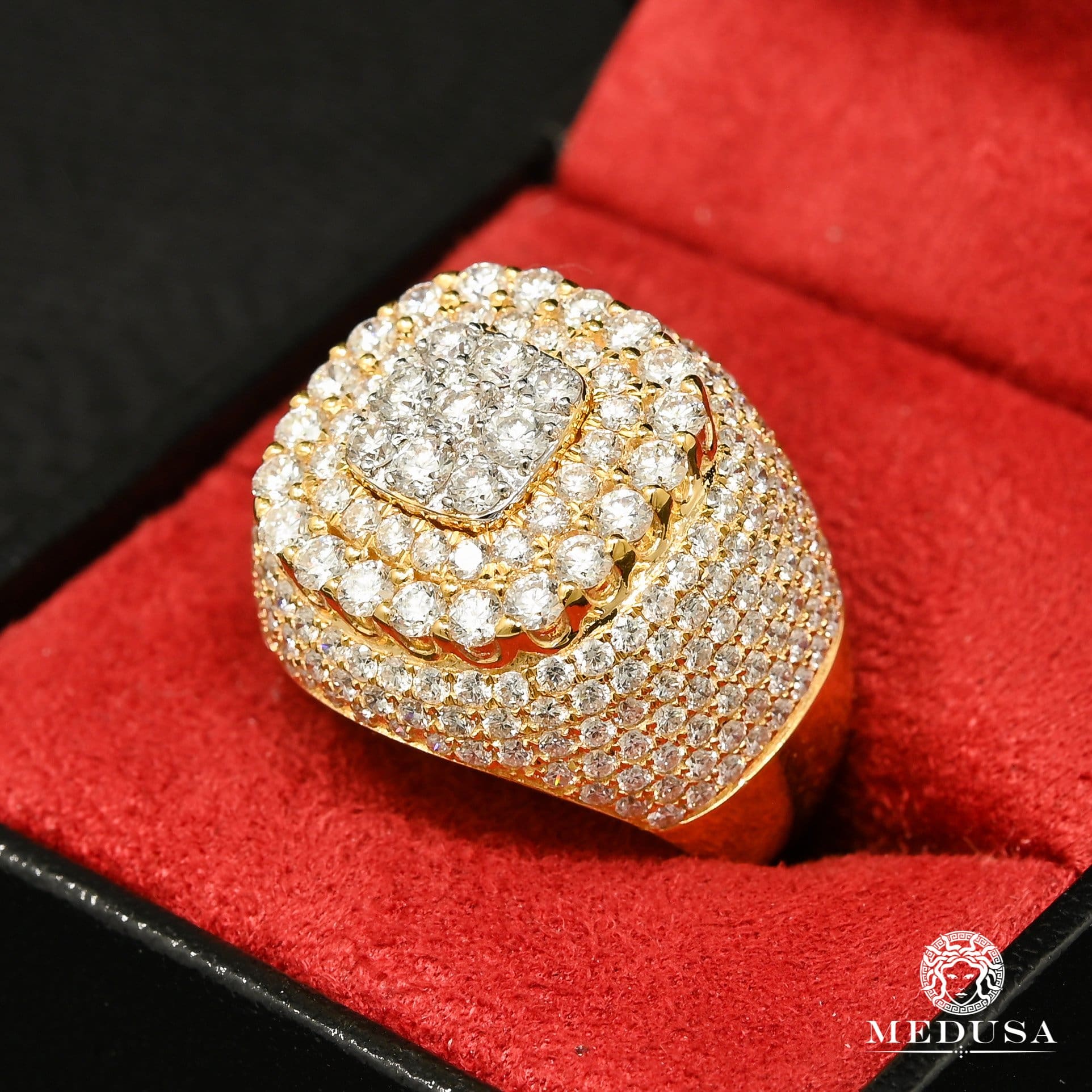 Orb D3 Diamond Ring - Elegant 14K Gold Plated Cubic Zirconia Jewelry for Women | Perfect for Engagement, Wedding, Anniversary & Special Occasions