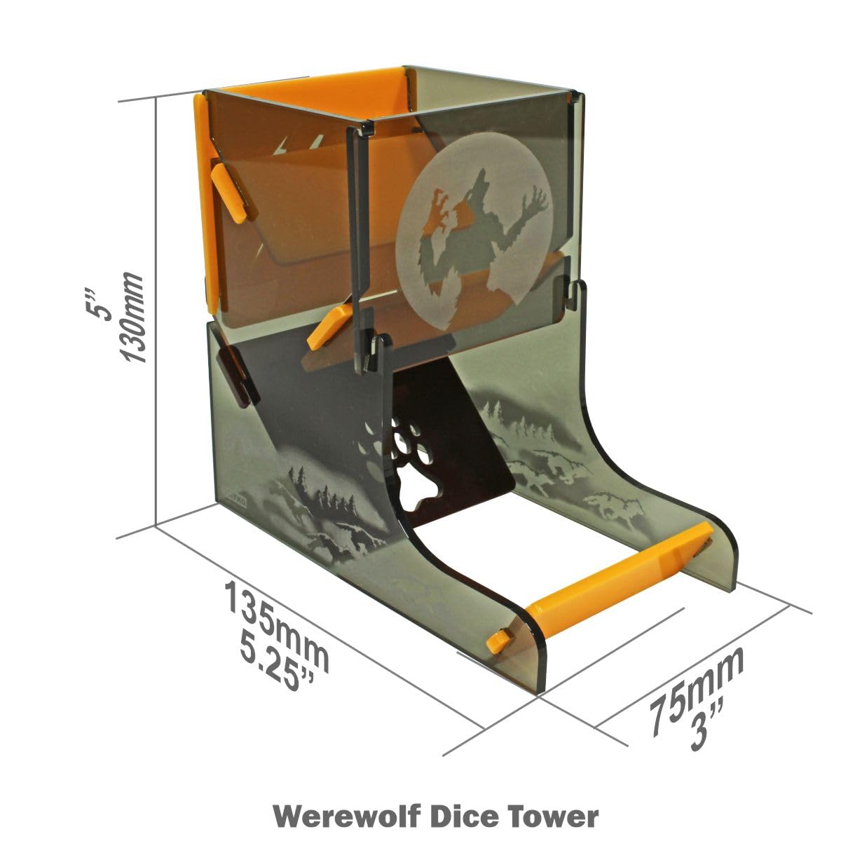 LITKO Horror Themed Dice Tower for Board Games | Werewolf Dice Roller | Perfect for RPG, D&D, and Tabletop Gaming