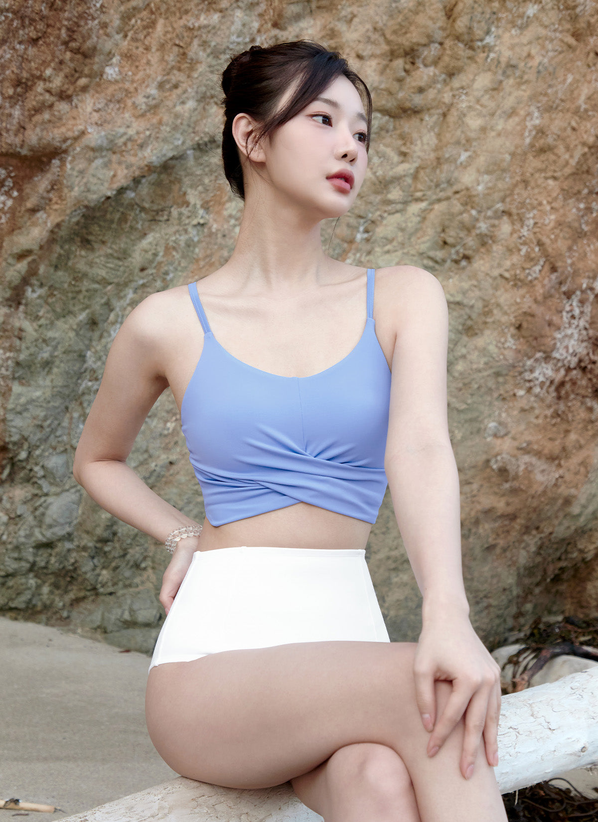 Summer Glow Front Twist Bra Top - Sexy Workout & Yoga Sports Bra for Women - Perfect for Gym, Running, and Lounge Wear