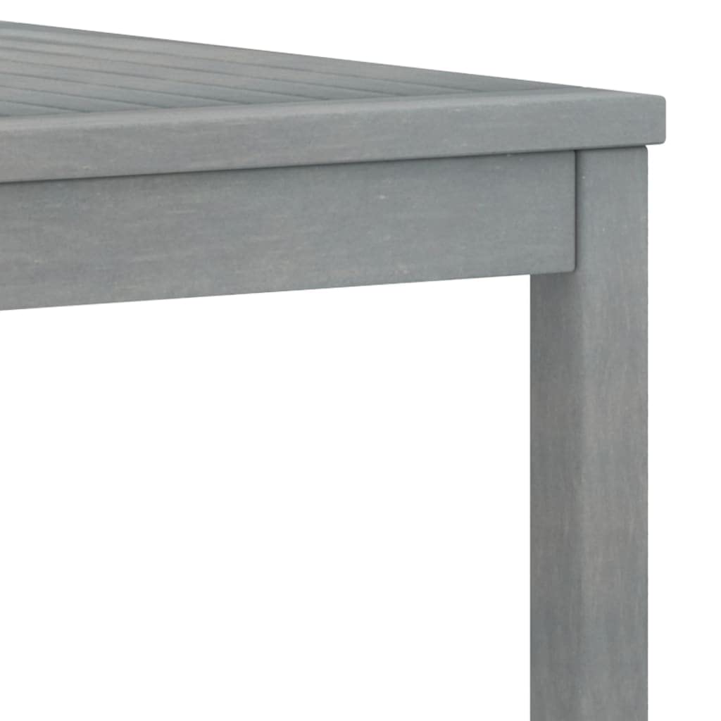39.4x19.7x13 Inch Gray Acacia Wood Square Bistro Table - Outdoor Dining Table for Backyard, Garden, Patio & Poolside - Indoor/Outdoor Coffee Table & End Table - Perfect for Al Fresco Dining, Entertaining & Relaxation