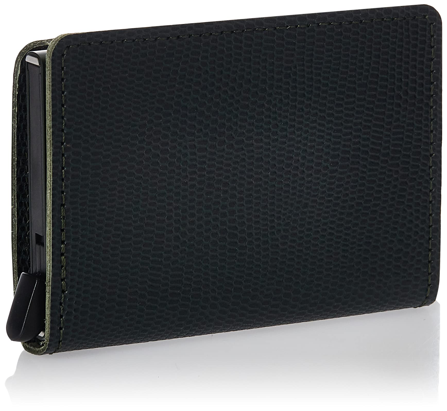 Secrid Slim RFID Blocking Leather Wallet – Genuine Leather Card Holder for 12 Cards (Rango Green) | Minimalist Wallet for Men & Women | Perfect for Travel, Business & Everyday Use