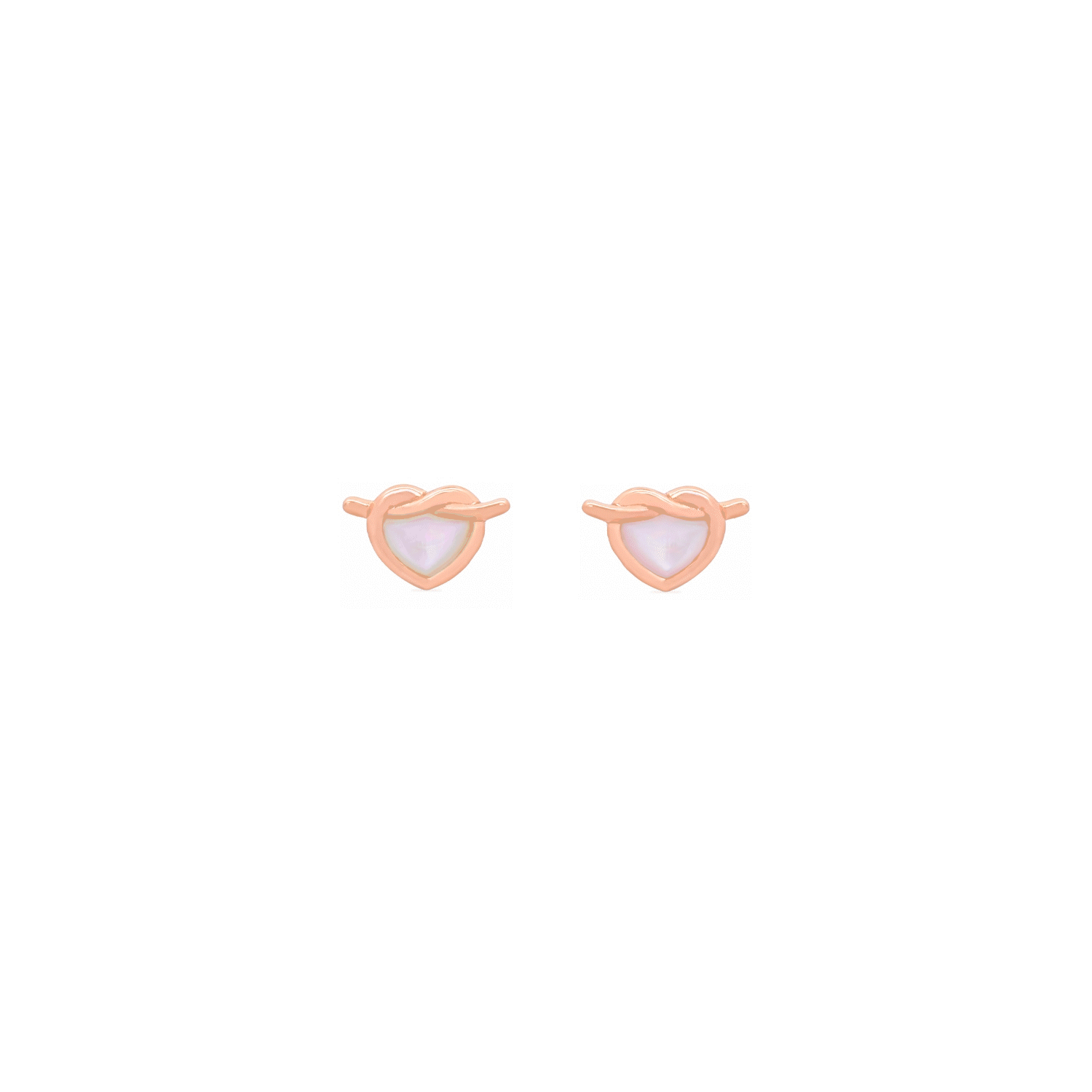 Rose Gold Paulette Stud Earrings for Women - Hypoallergenic Cubic Zirconia Studs - Perfect for Everyday Wear, Parties & Gifts