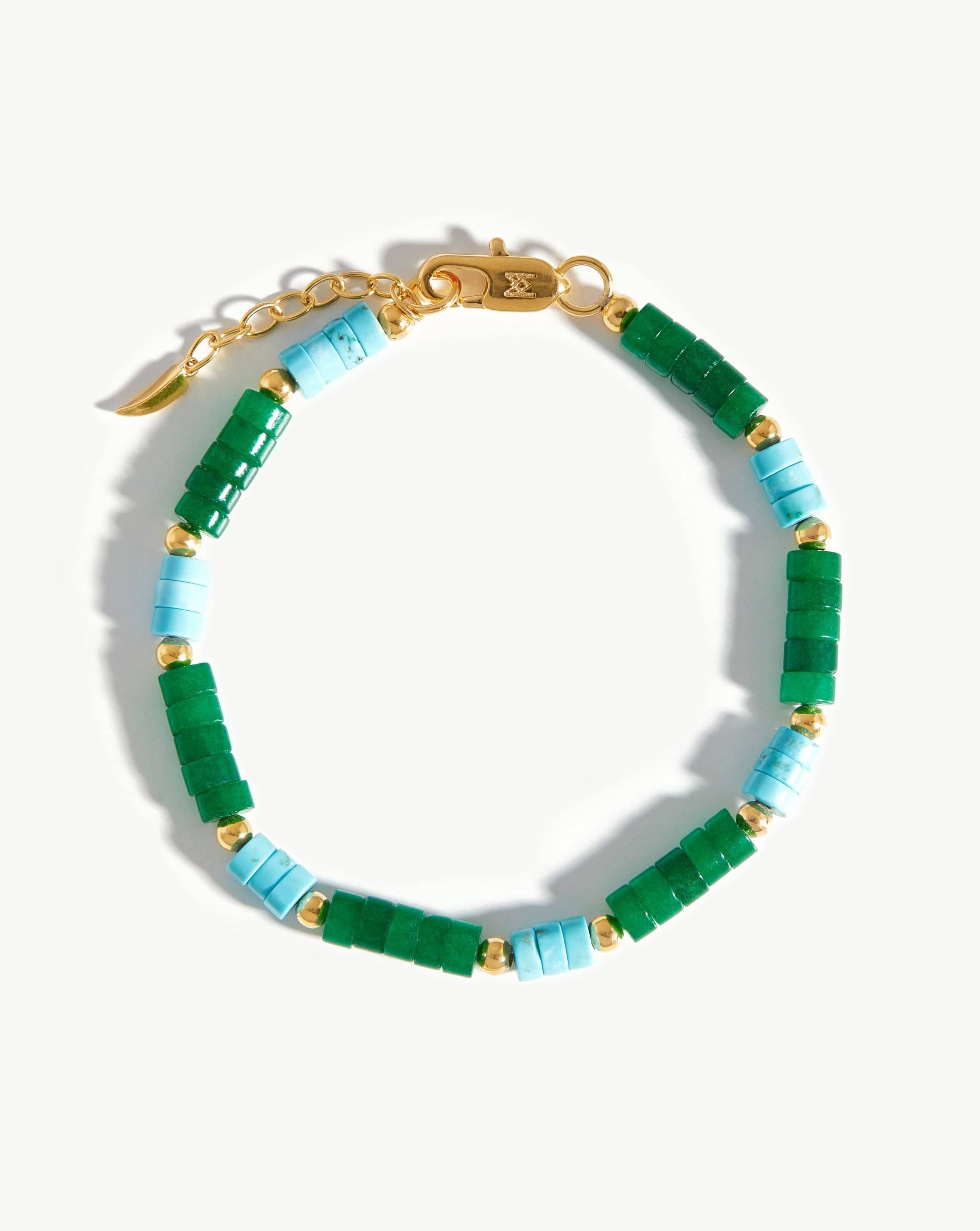 18ct Gold Plated Beaded Stack Bracelet for Women - Elegant Layered Bracelets for Everyday Wear, Parties & Gifts