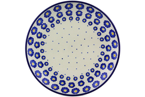 10-Piece Blue Zinnia Dinner Plate Set - Elegant Porcelain Plates for Dining, Entertaining & Home Decor | Dishwasher & Microwave Safe