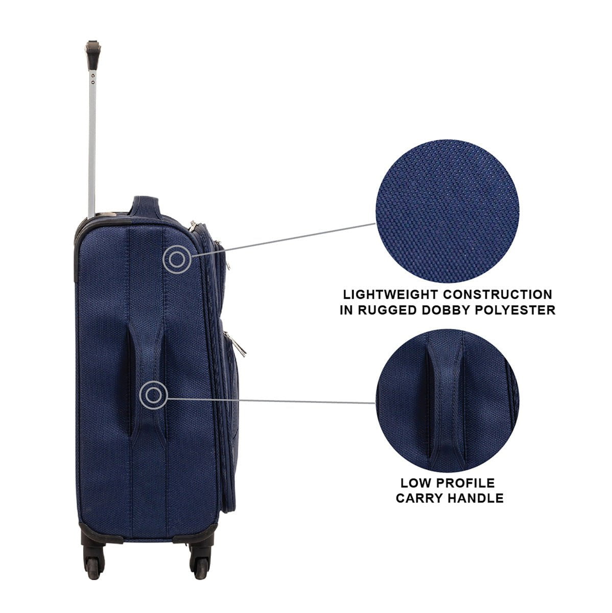 Jetstream 20 Inch Lightweight Spinner Luggage - TSA Approved Carry On Suitcase with 360° Wheels for Business Travel & Weekend Getaways