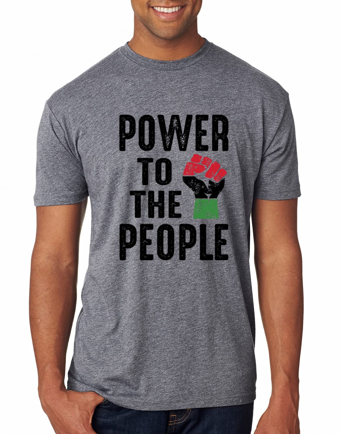 Black Pride Men's Premium Tri-Blend T-Shirt - Soft Cotton Polyester Rayon Tee - Black Power & Civil Rights Apparel for Protests, Rallies & Everyday Wear