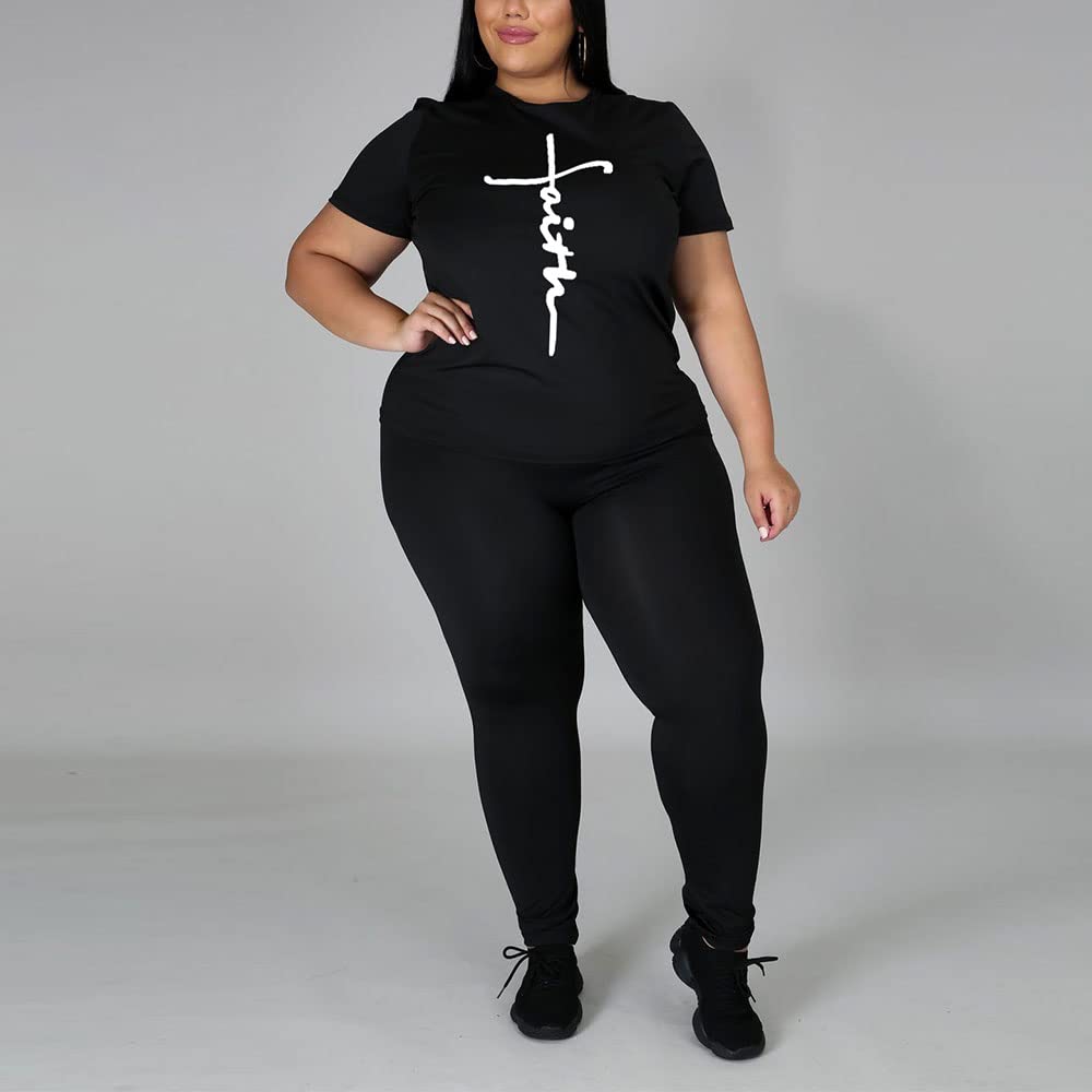 PINSV Plus Size Women's 2-Piece Outfit Sets (1X-5X) - Comfortable & Stylish Casual Wear for Work, Travel & Everyday Fashion