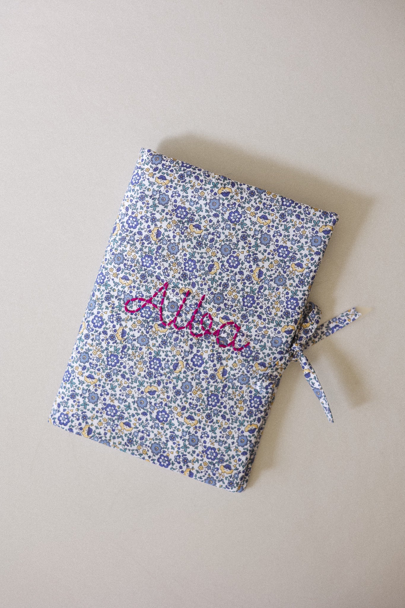 Blue Flowers Health Book Cover - Durable Protective Cover for Journals, Planners & Notebooks - Perfect for School, Office & Travel