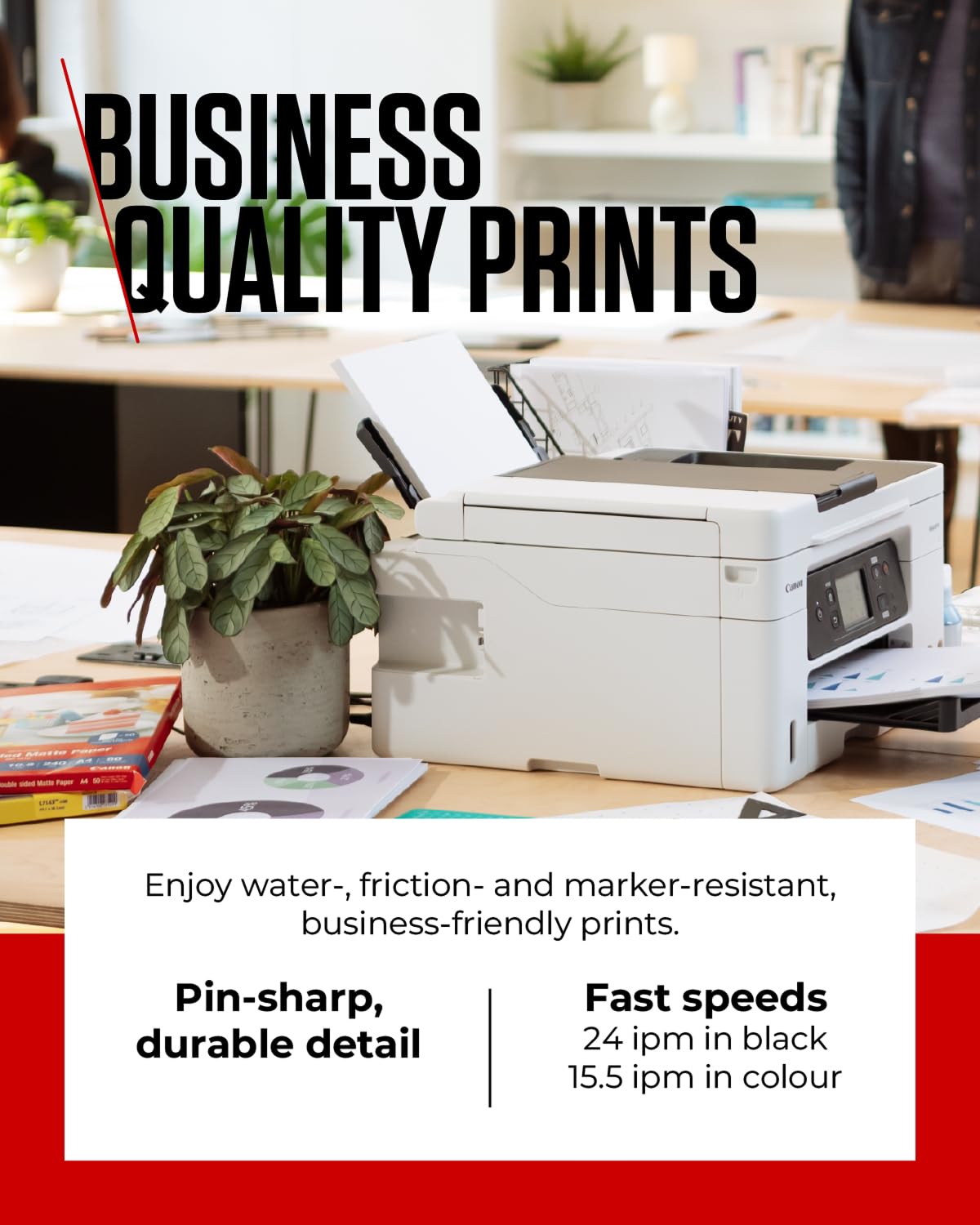 Canon MAXIFY GX4050 Wireless All-in-One MegaTank Inkjet Printer with Scanner, Copier & Fax - WiFi, Ethernet & USB Connectivity for Home & Office | A4 Color Printing, Scanning & Copying | Perfect for Small Businesses, Remote Work & Home Office Productivity