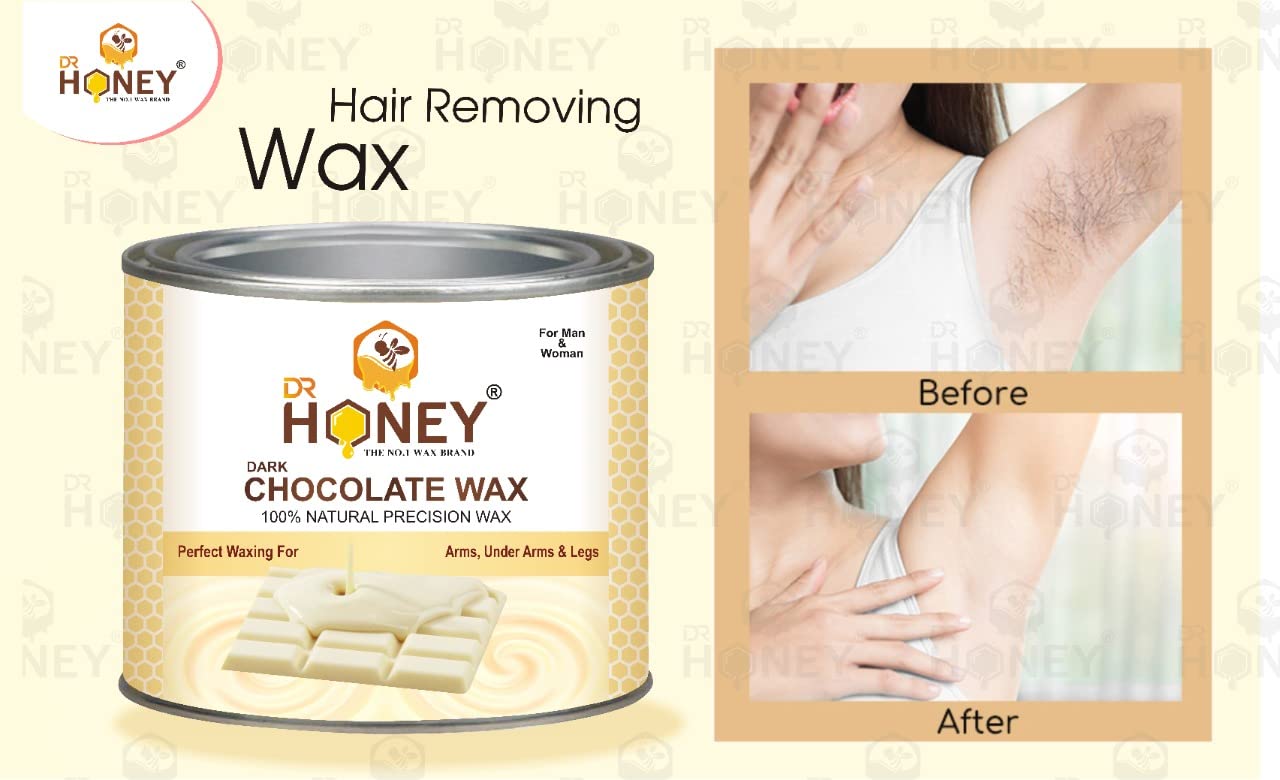 DR HONEY Aloe Vera Wax 600g - Natural Hair Removal Wax for All Skin Types, Gentle & Skin-Friendly (White) | Perfect for Women's Smooth Skin Care at Home & Salon