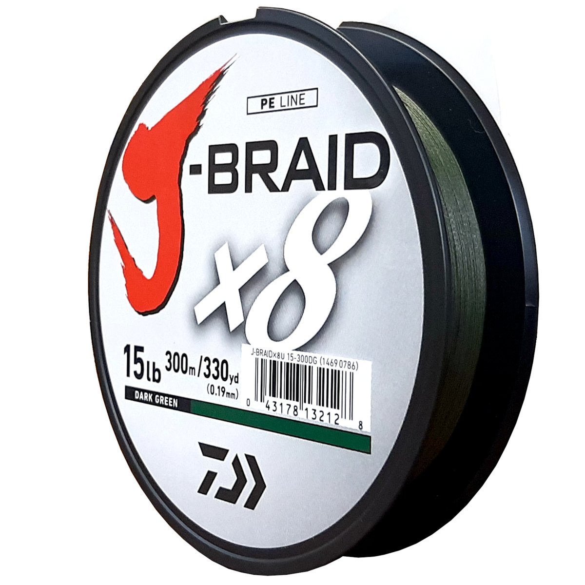 Daiwa J Braid 8 Strand Super Strong Braided Fishing Line - Premium for Saltwater & Freshwater Fishing, Casting & Trolling