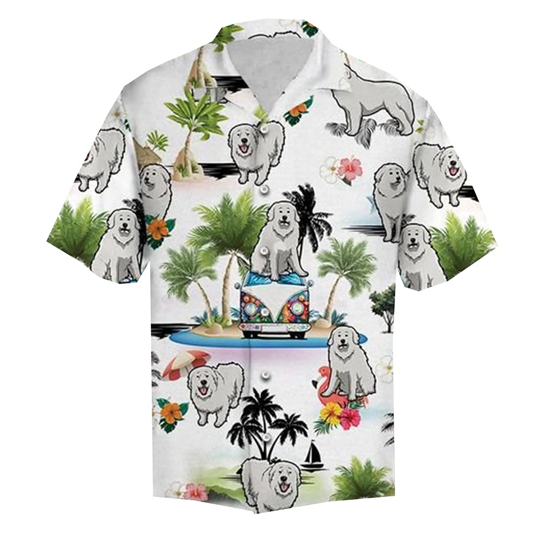 Stylish Hawaiian Shirts for Men & Women - Short Sleeve Vacation Button Down Shirts for Summer Beach Party, Luau, and Tropical Getaways (Set of 17)