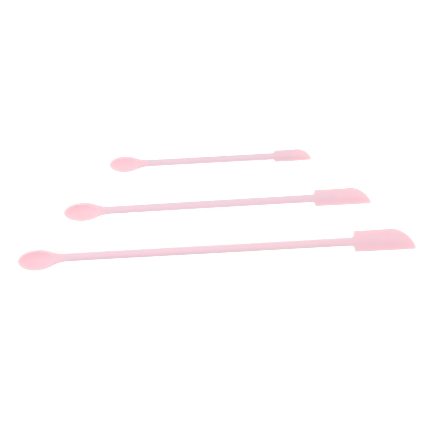 DECHOUS 3-Piece Mini Metal Spatula Set - Pink Makeup & Kitchen Tools for Blending, Stirring, Cleaning & Skincare Application - Perfect for Jars, Paints, Adhesives & Refillable Puffs - Essential Multi-Purpose Utensils for DIY, Cooking & Beauty Routines