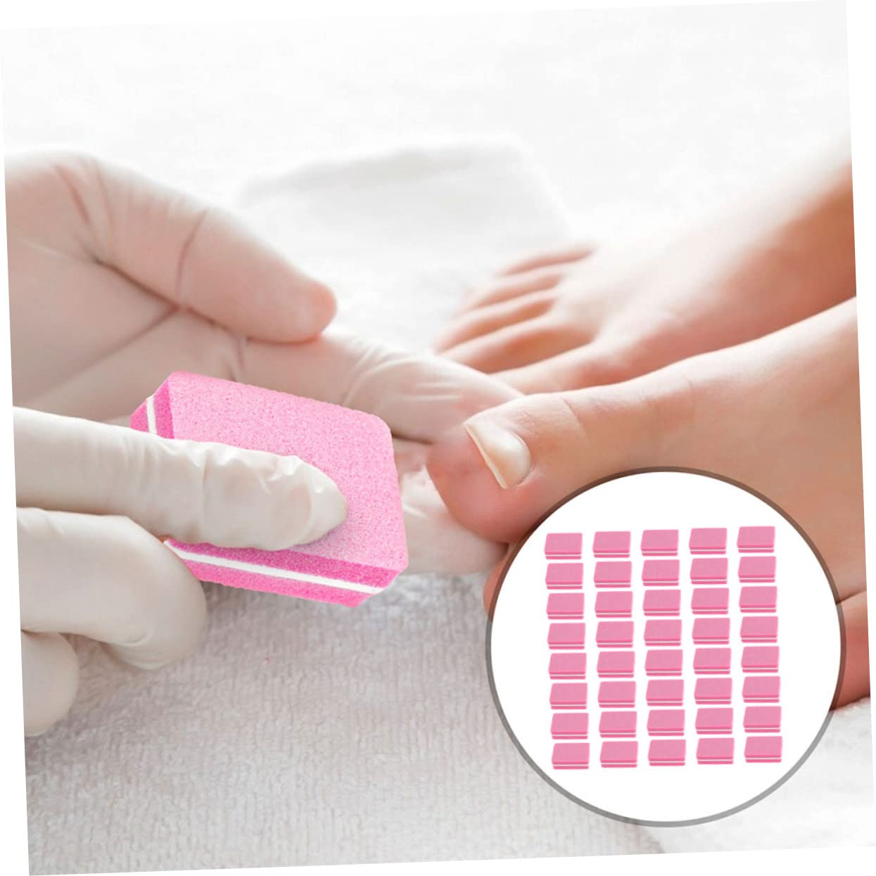 FOMIYES 100pcs Mini Eva Nail Files - Professional Sponge Nail Buffing Blocks for Manicure, Pedicure & Nail Art | Durable Nail Care Polishing Tools for Salon & Home Use