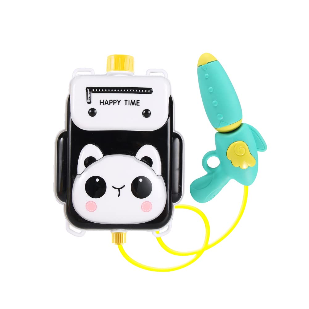 **LUOZZY Cartoon Panda Water Shooter Toy Backpack - Outdoor Water Gun for Kids, Summer Pool & Beach Water Blaster - Perfect for Backyard Parties, Water Fights, and Outdoor Play**