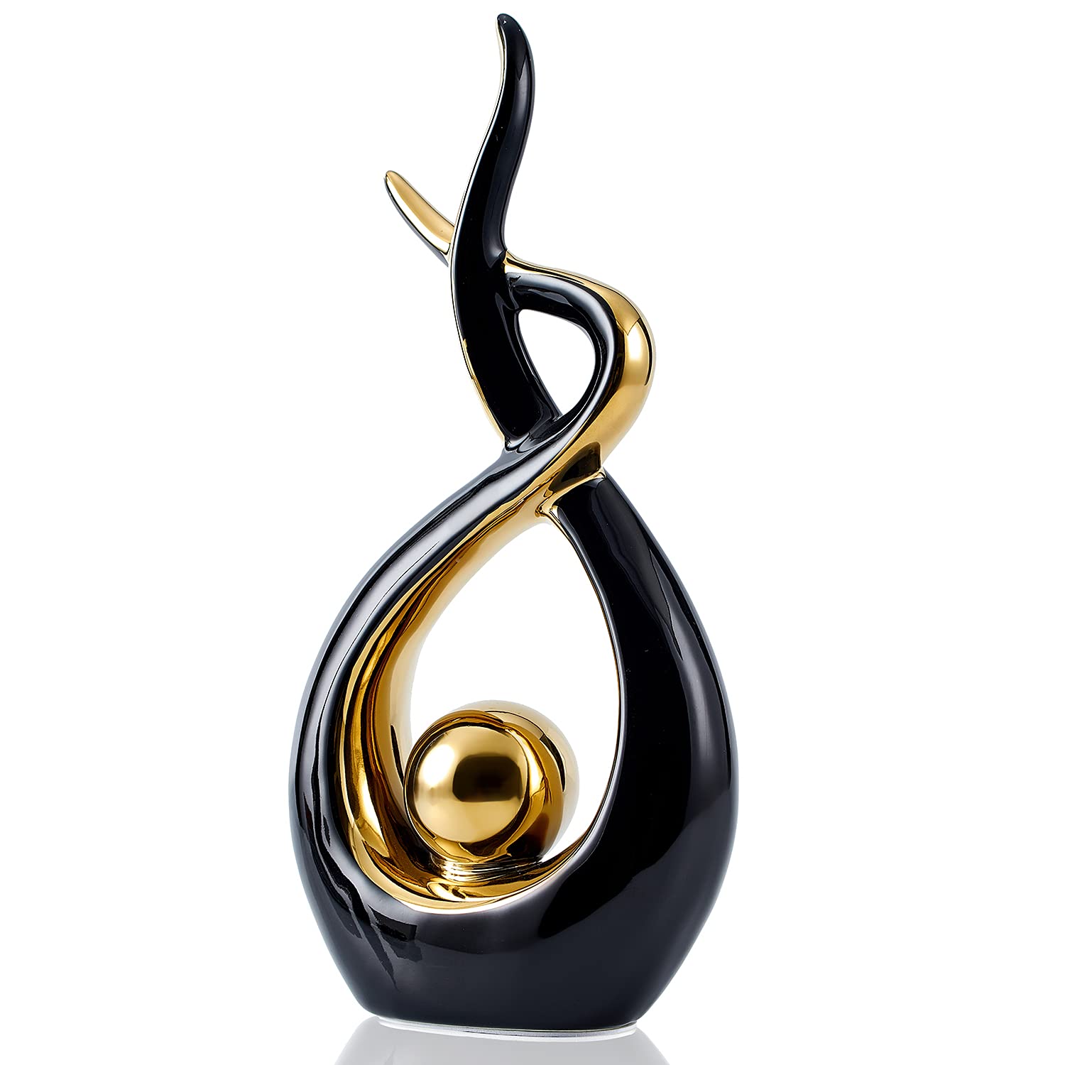 Modern Black Ceramic Statue - 12.2