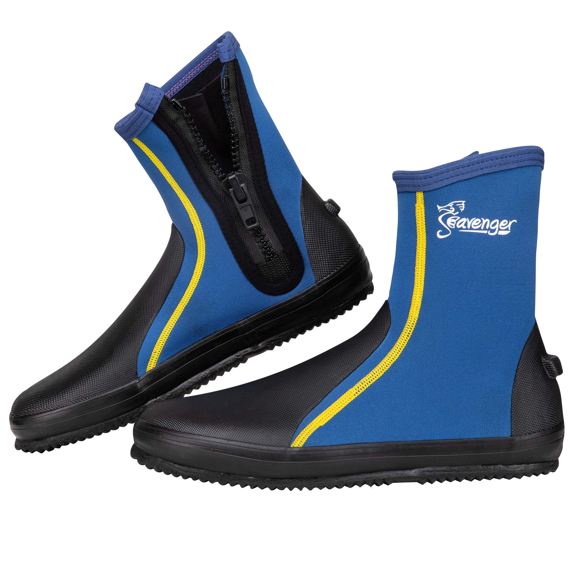 Seavenger Tall 3mm Neoprene Tortuga Dive Boots for Men & Women - Warm Waterproof Scuba Diving Shoes for Snorkeling, Surfing, Kayaking & Beach Activities