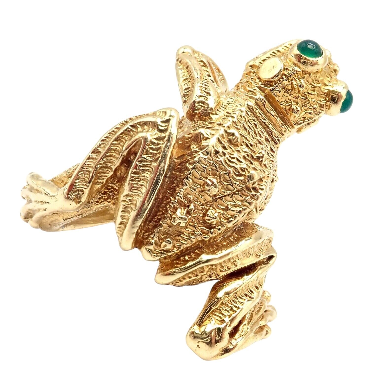 Authentic 18k Yellow Gold Frog Emerald Ring by Kurt Wayne - Elegant Jewelry Gift for Women, Perfect for Birthdays, Anniversaries & Special Occasions