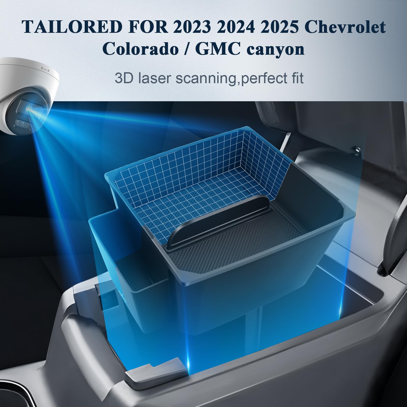 BIBIB0 2-Pack Center Console Organizer for 2023-2025 Chevy Colorado & GMC Canyon - Double Layer Glove Box Tray Insert - Perfect for Car Accessories Organization & Road Trips