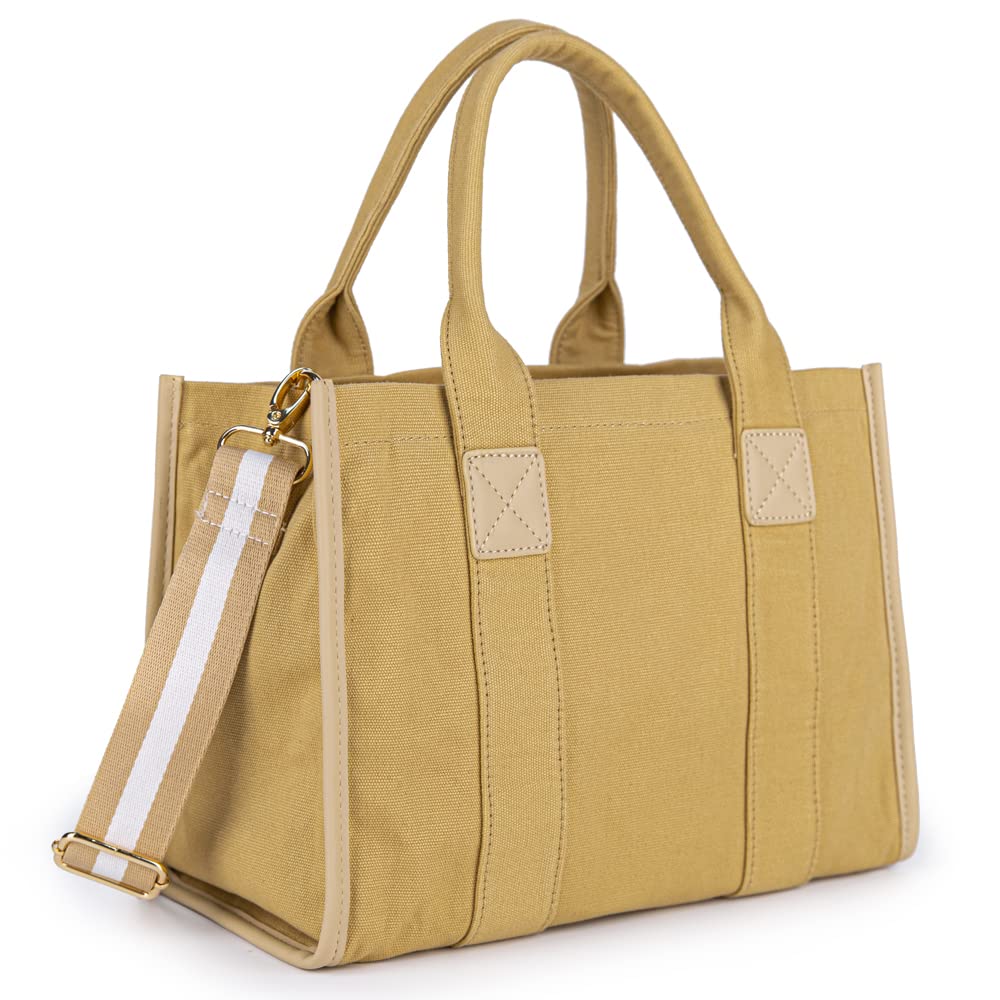 Stylish Canvas Tote Bag for Women - Durable Crossbody & Top Handle Handbag - Perfect for Work, Travel & Shopping (Multiple Colors)