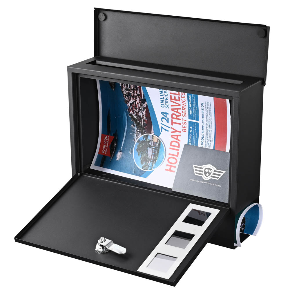 Secure Large Wall Mount Mailbox with Lock - Heavy Duty Steel Letter Box for Home & Business - Perfect for Apartments, Office Buildings & Residential Mail Security