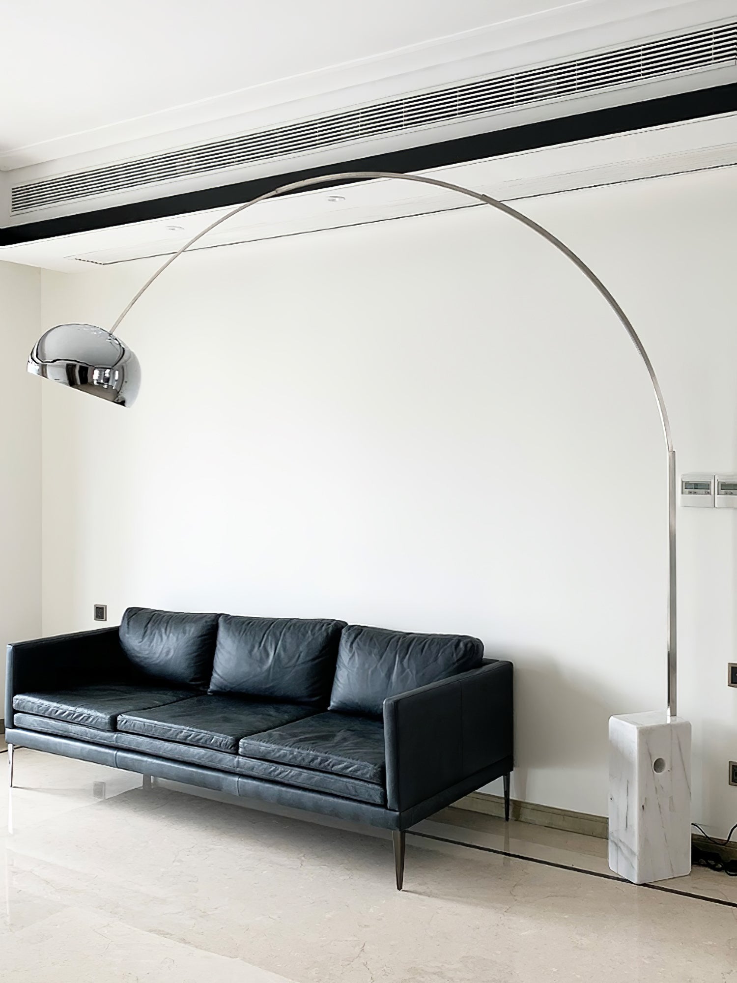 Arcadia Luxe Modern Floor Lamp - Adjustable Brightness LED Standing Light for Living Room, Bedroom & Office - Warm White & Cool White Dimmable Reading Light