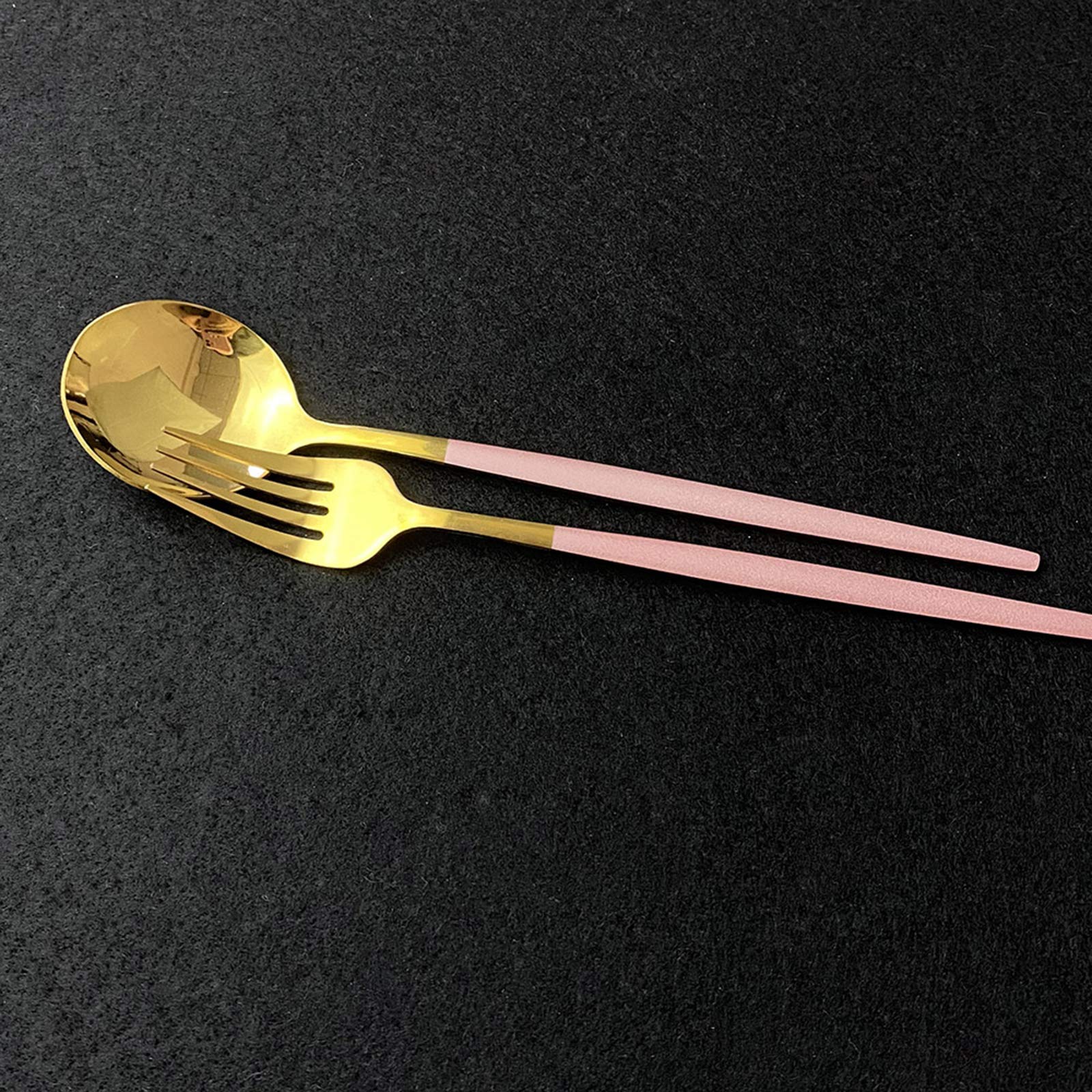 30-Piece Pink Gold Silverware Set - Flatware Service for 6 - Elegant Dinnerware Cutlery Set with Spoons, Knives & Forks - Perfect for Family Gatherings, Dinner Parties & Daily Dining Use