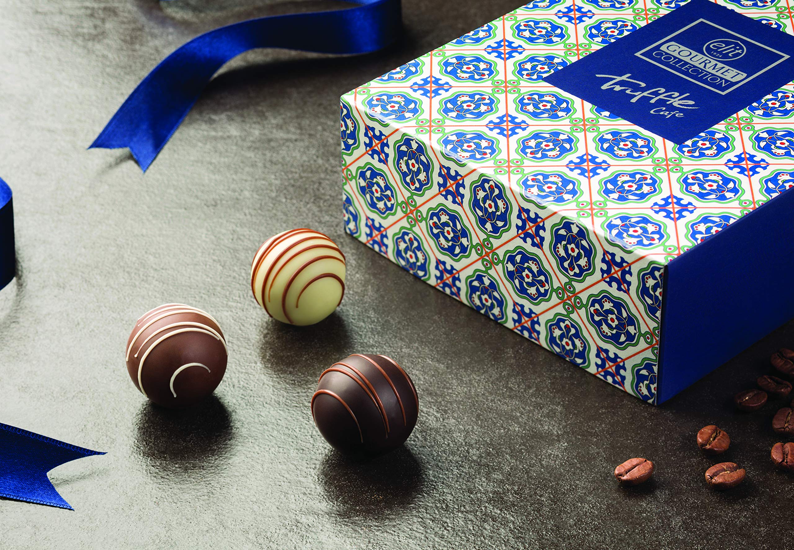 Premium ELIT GOURMET Coffee Truffles Gift Box - Turkish Coffee, Espresso & Cafe Latte Flavors - Gourmet Chocolate Treats for Coffee Lovers, Office Gifts & Holiday Parties