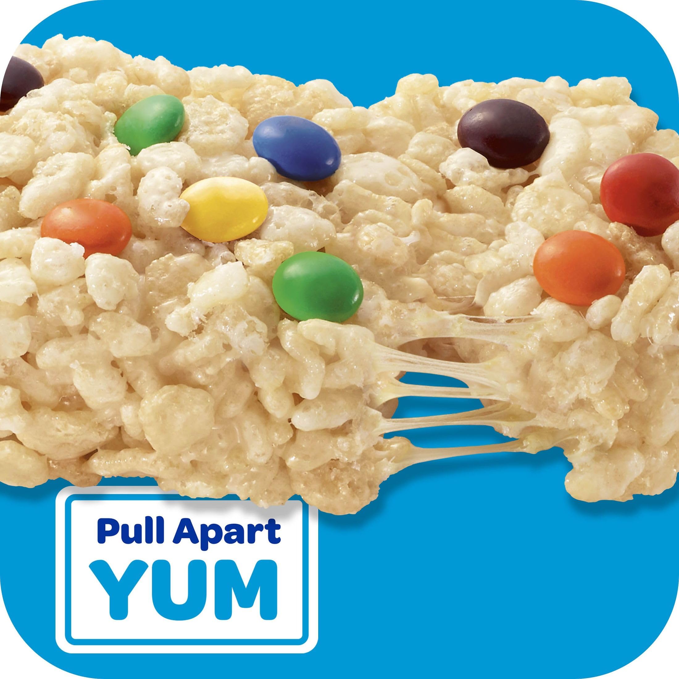 Kellogg's Rice Krispies Treats Marshmallow Snack Bars - 12 Boxes (96 Bars) - Colorful Rainbow Variety - Perfect for Kids Lunches, School Snacks & After-School Treats - Gluten Free Snack for Classrooms, Birthday Parties & Road Trips