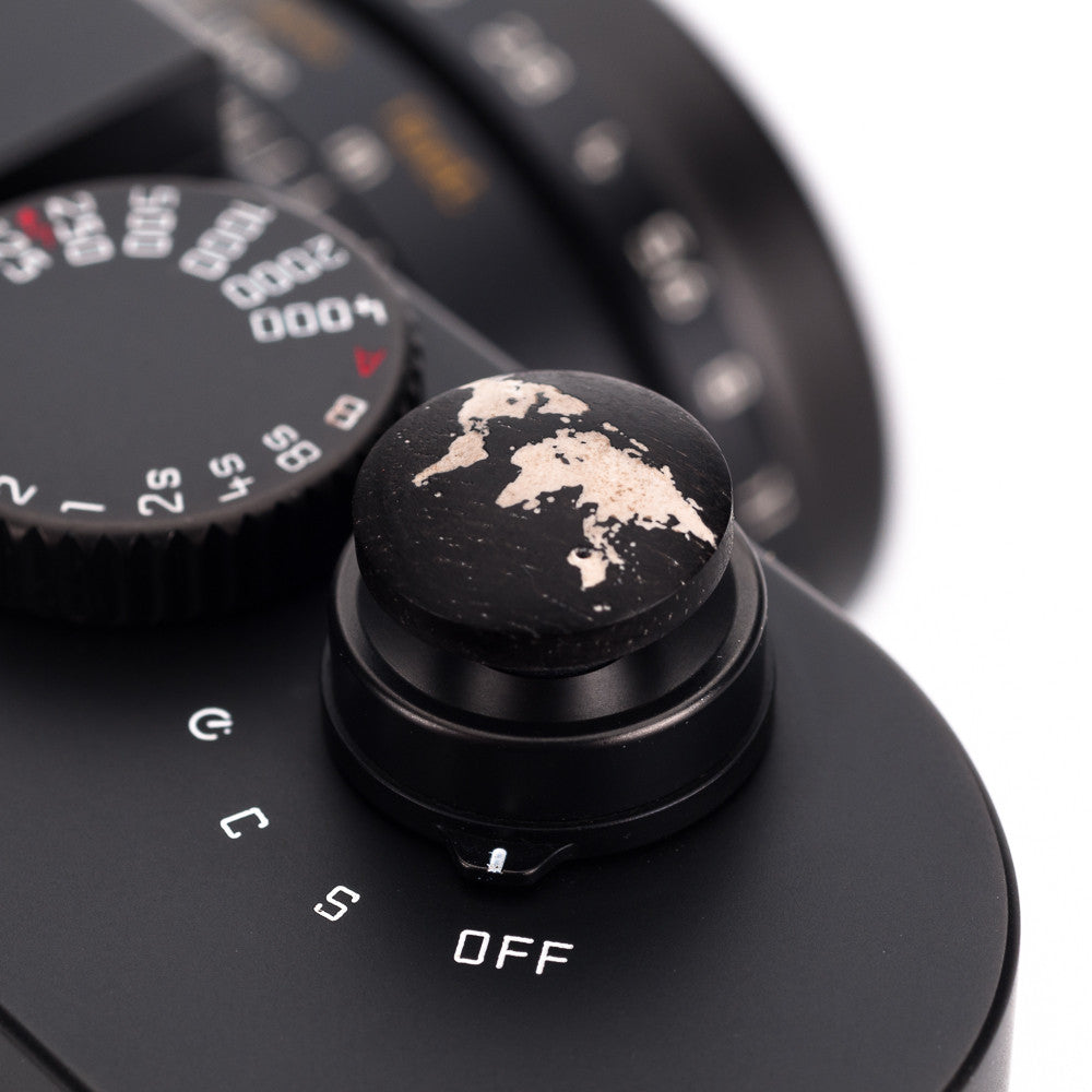 Artisan Obscura 'Earth' Wood Soft Release Button 14mm - Ebony Convex Shutter Release for DSLR & Mirrorless Cameras - Perfect for Landscape, Portrait & Street Photography