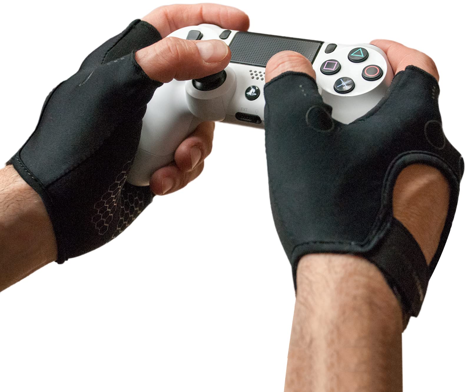 Foamy Lizard Gaming Grip Gloves - Hexotech Pro Anti-Sweat Fingerless Tactical Gloves for Xbox Series X & PS5 Controller - Enhanced Grip for Long Gaming Sessions (Set of 2) - Perfect for Esports, Competitive Gaming & Console Play
