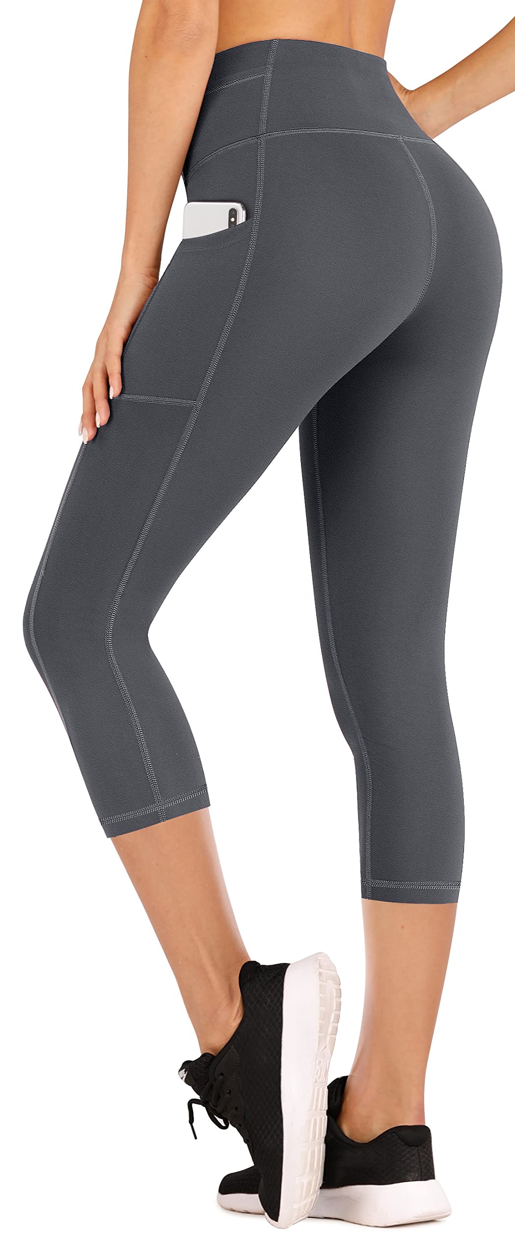 **IUGA High Waist Yoga Pants with Pockets for Women - 4-Way Stretch Workout Leggings - Perfect for Yoga, Running & Gym**