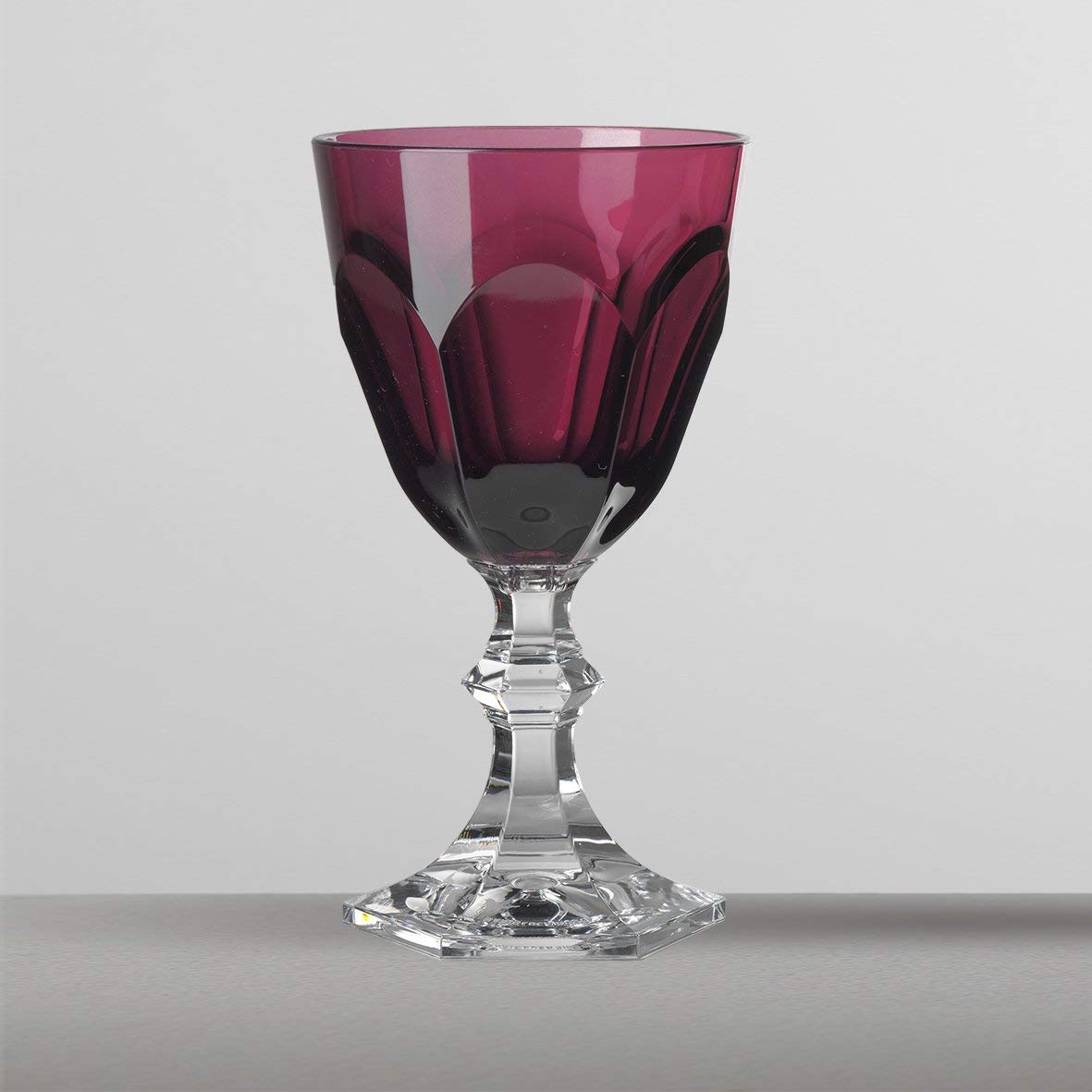 Mario Luca Giusti Set of 6 Dolce Vita Ruby Red Water Glasses - Elegant Stemware for Wine, Cocktails & Fine Dining