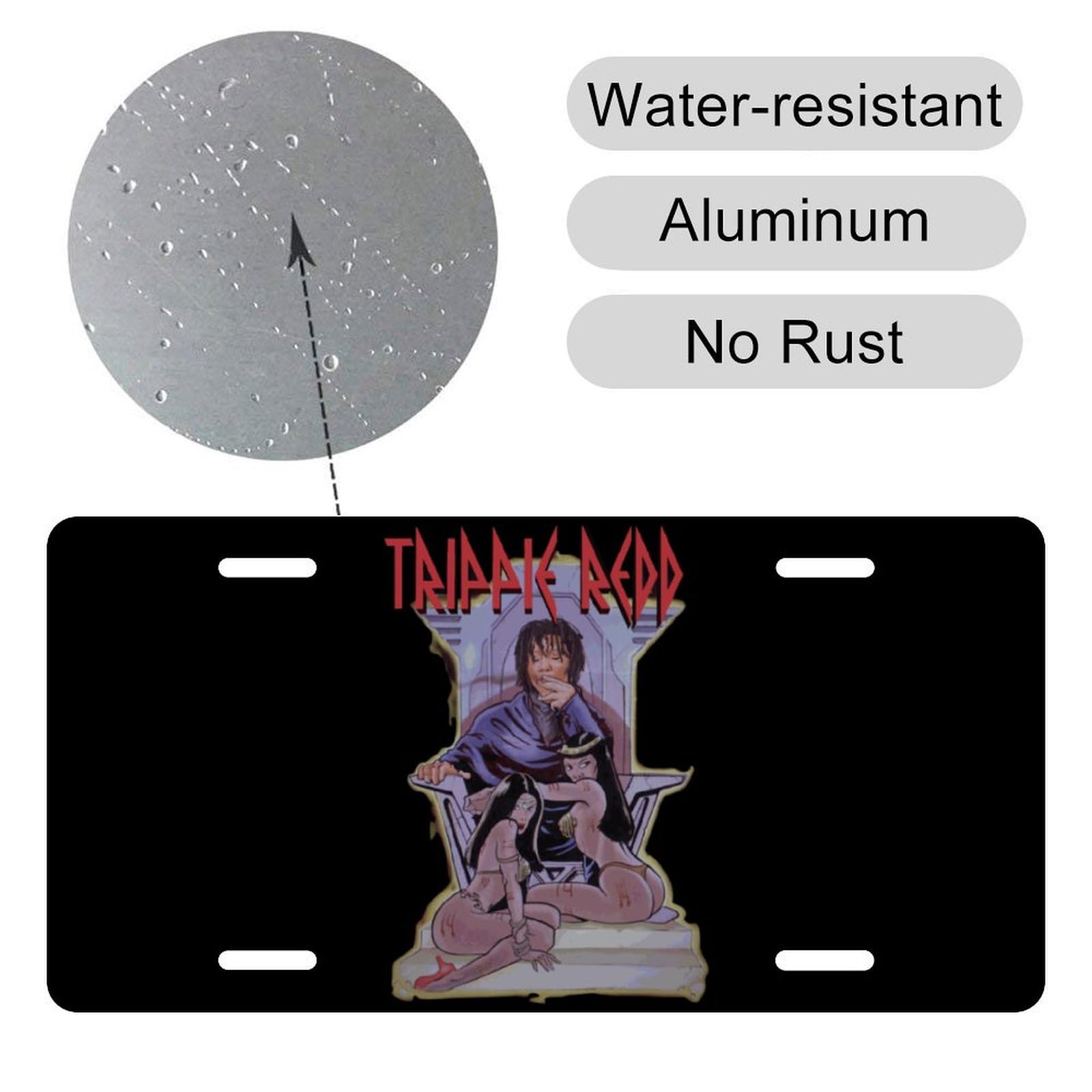 Trippie Redd Decorative Car Front License Plate - Custom Novelty License Plate for Cars, Bars & Cafes - 15x30cm - Perfect for Car Accessories & Unique Wall Decor